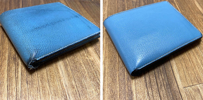 エルメス 財布 クリーニング　リペア　ビフォーアフター