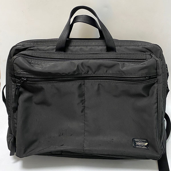 ポーター ドライブ ブリーフケース 色褪せ 染め直し ビフォーアフター クリーニング