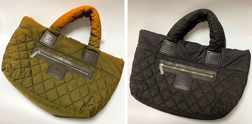 シャネル ココクーン 染め直し：変色を黒染めで再生