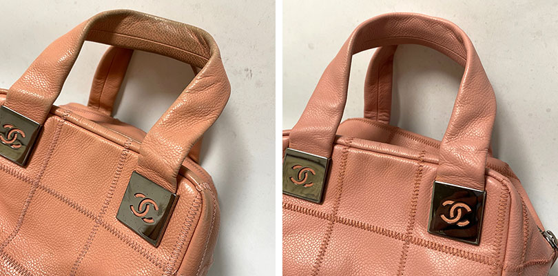 シャネル チョコバー キャビアスキン 染め直し